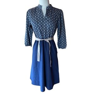 1970s Shelby Place Cotton Blend Day‎ Dress